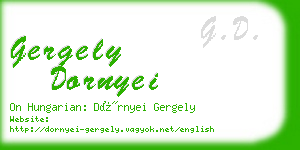 gergely dornyei business card